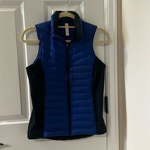 Lucy XS Blue Vest with Black Trim